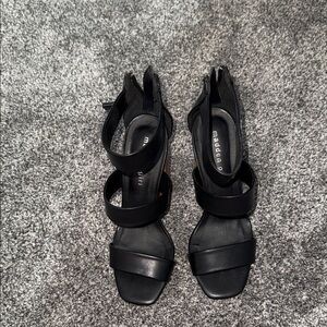 Madden Girl Black Heeled Sandals